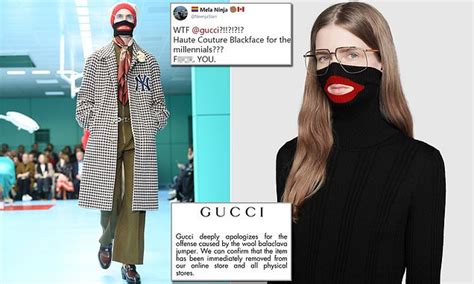 gucci clothing line controversy|Gucci balaclava.